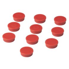 Magnesy do białych tablic 25 mm - czerwone - 10 szt